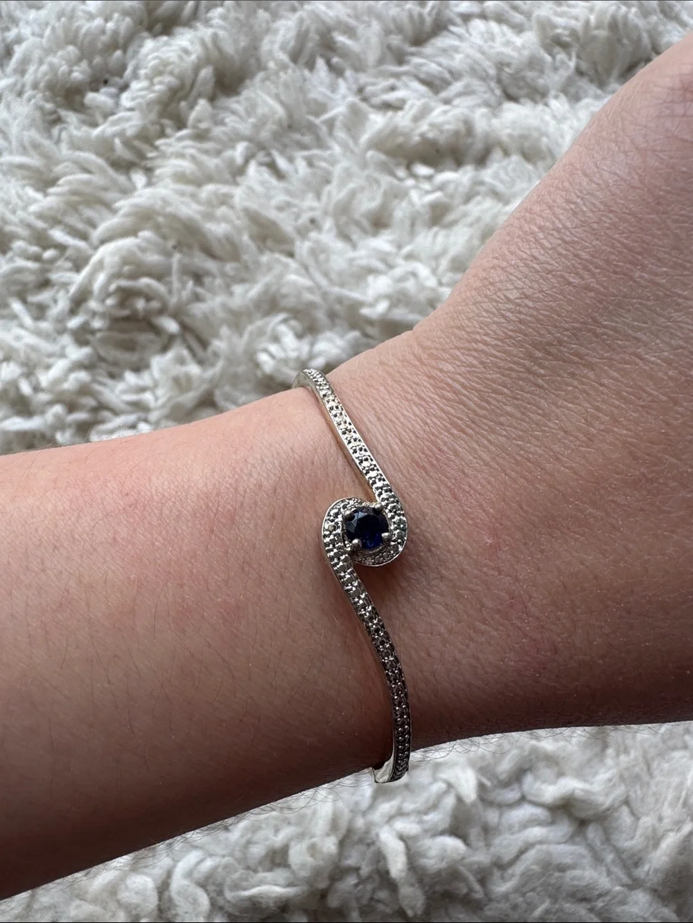 Blue Stone Swirl Bangle